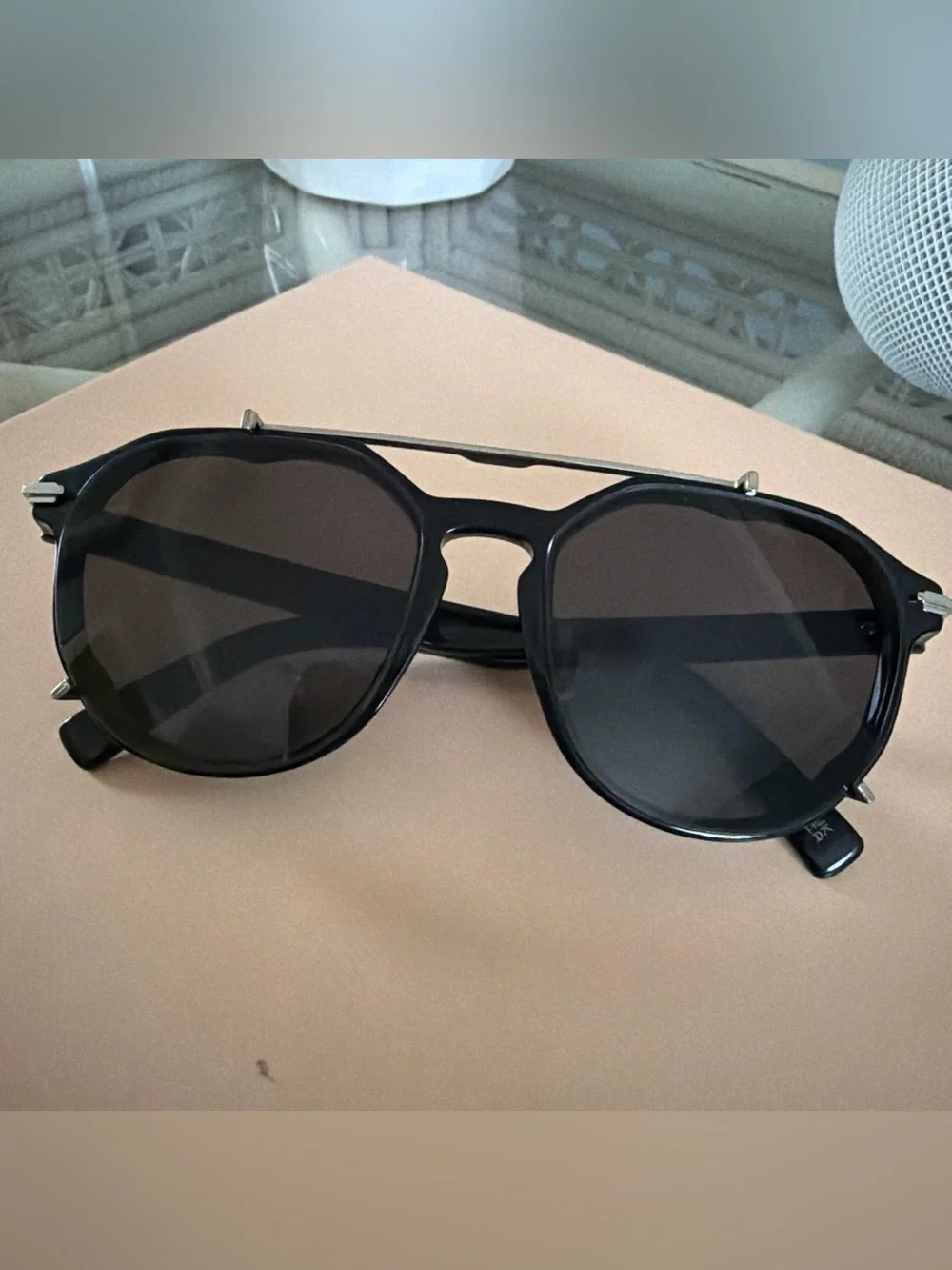 DiorBlackSuit RI Black Pantos Sunglasses